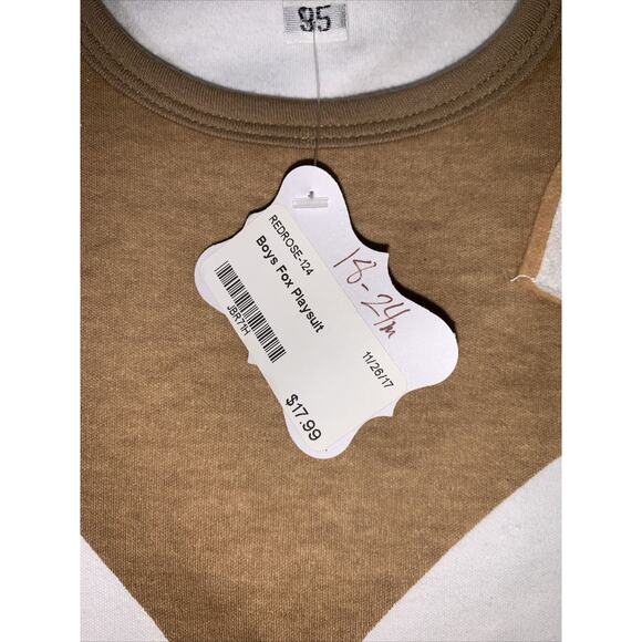 Redrose Infant Boys Fox Play suit One Piece Pajamas 18-24 Months Nwt Romper - Picture 3 of 6